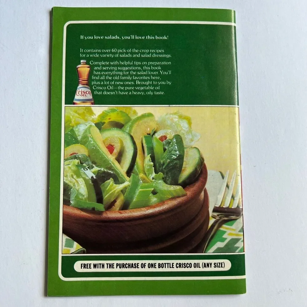 Vintage 1979 Cookbook Crisco Oil Salad Lovers Cookbook Paperback